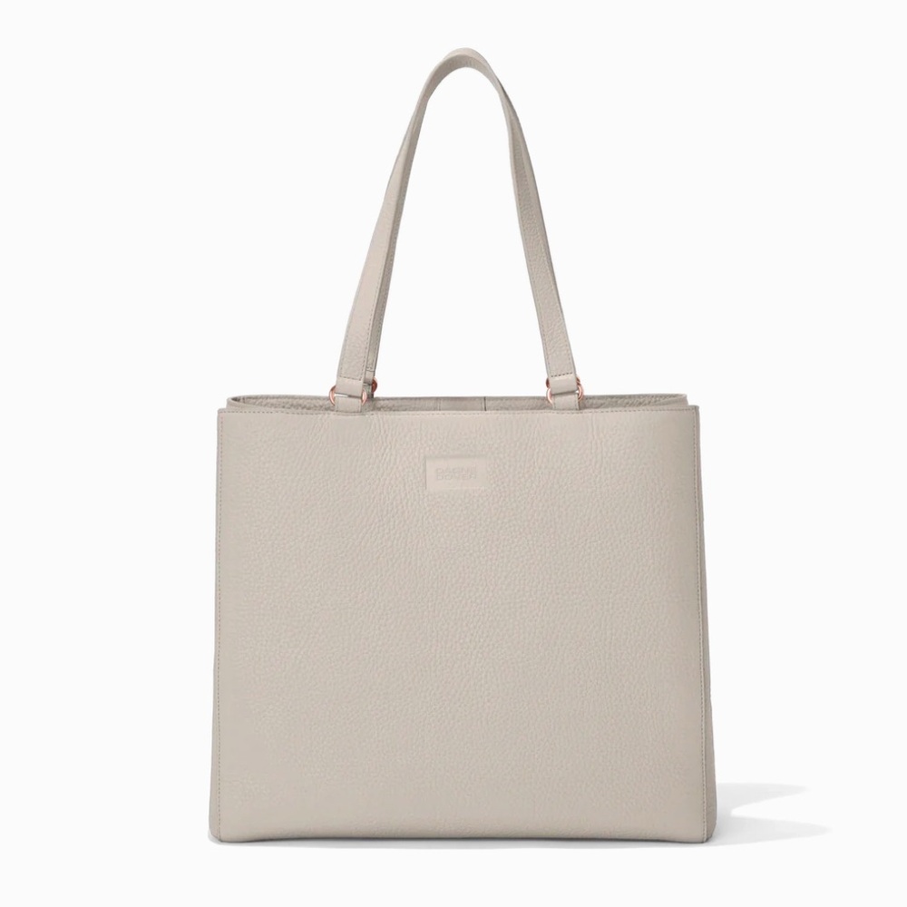Dagne Dover Bone 100% Leather Tote Bag